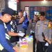 Jelang Arus Balik, Polres Ngawi Gelar Tes Urine dan Kesehatan bagi Sopir Angkutan Umum