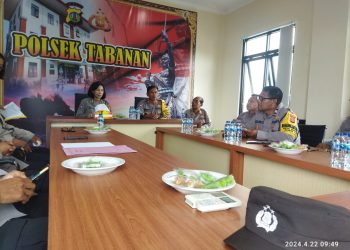 Kapolsek Tabanan Sambut Kunjungan Tim Asistensi dan Supervisi Dit Binmas Polda Bali