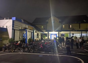 Polres Blitar Kota Jaring 44 Kendaraan Roda Dua Menggunakan Knalpot Brong Dalam Giat Razia Malam Minggu