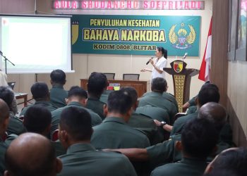 Polkes Blitar, Gandeng Kodim 0808 Serta BPJS Sosialisasi Kesehatan Dan Bahaya Narkoba