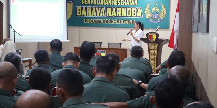 Polkes Blitar, Gandeng Kodim 0808 Serta BPJS Sosialisasi Kesehatan Dan Bahaya Narkoba