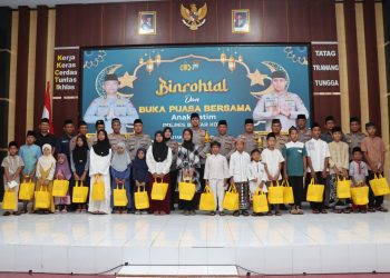 Polres Blitar Kota Gelar Buka Bersama dengan Anak Yatim Piatu