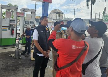 Satgas BBM Polres Jombang bersama UPT Metrologi dan Pertamina Lakukan Pengecekan SPBU