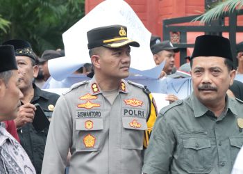 Polres Nganjuk Gelar Apel Kesiapan Pengamanan Unjuk Rasa Aliansi Mahasiswa Tolak UU TNI