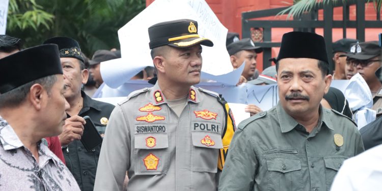 Polres Nganjuk Gelar Apel Kesiapan Pengamanan Unjuk Rasa Aliansi Mahasiswa Tolak UU TNI