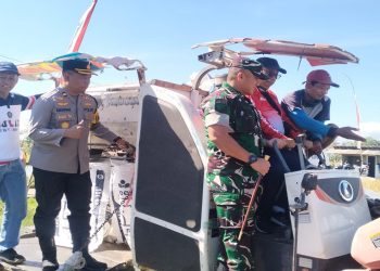 Dandim 0808 Bersama Forkopimda Ikuti Panen Raya Serentak Dan Zoom Meeting Bersama Para Petani Di Blitar