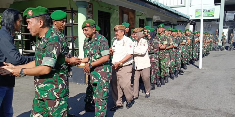 Apel Selesai Cuti Lebaran Personil Kodim 0808/Blitar, Dilanjutkan Halal Bihalal