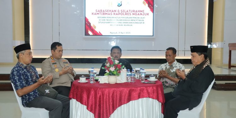 Jalin Persatuan, Kapolres Nganjuk Gelar Sarasehan Kamtibmas Bersama Ketua Perguruan Silat