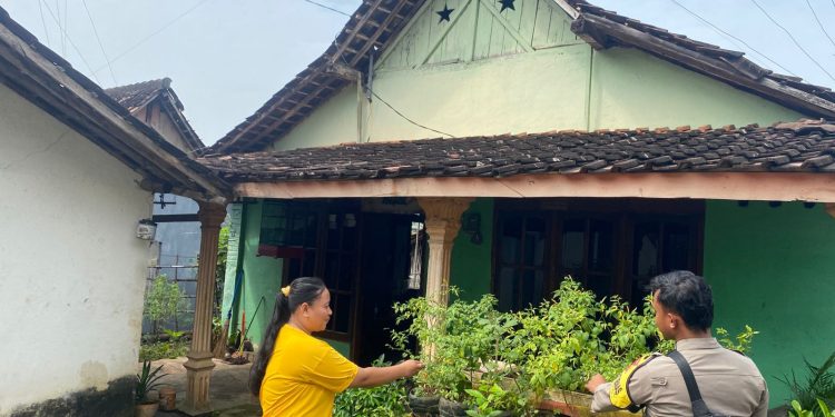 Dukung Ketahanan Pangan, Bhabinkamtibmas Ngepeh Pantau Pekarangan Bergizi Warga