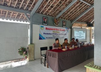 Musyawarah Perubahan RPJM Desa Pelem Kecamatan Pare – Kediri Tahun 2019-2026 