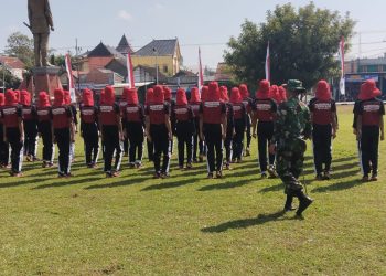 Jelang HUT RI Ke-80, TNI-Polri Matangkan Latihan Pasukan Pengibar Bendera Pusaka Kabupaten Blitar