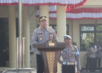 Kapolres Nganjuk Apresiasi 30 Personel Berprestasi Ungkap Sejumlah Kasus Menonjol pada Apel Jam Pimpinan