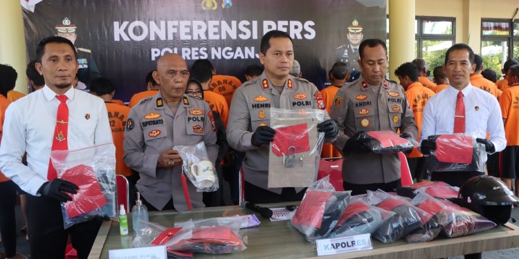 Polres Nganjuk Gaspol! 35 Kasus Kriminal & Narkoba Terungkap dalam Sebulan