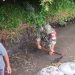 Jaga Kelancaran Pengairan Pertanian, Babinsa Desa Gondang Ajak Warga Kerja Bakti Memperbaiki Tanggul Sungai