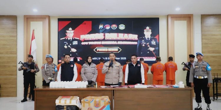 Dua Pekan Operasi Tumpas Narkoba Semeru 2025, Polres Kediri Ungkap 14 Kasus