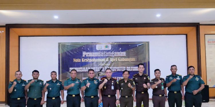Tingkatkan Sinergitas, Kodim 0808 dan Kejari Kabupaten Blitar Teken Perjanjian Kerja Sama