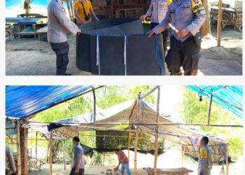 Polsek Bagor Bersama Resmob Polres Nganjuk Tindak Lanjuti Aduan Warga Soal Dugaan Perjudian Sabung Ayam