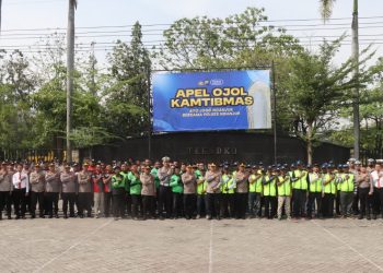 Polres Nganjuk Gelar Apel Ojol Kamtibmas, Wujud Sinergi Bersama Komunitas untuk Jogo Nganjuk