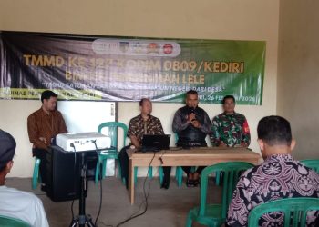TMMD Kediri Perkuat Sentra Budidaya Masyarakat, Fasilitasi Bimtek Pembenihan Ikan Lele di Desa Gadungan