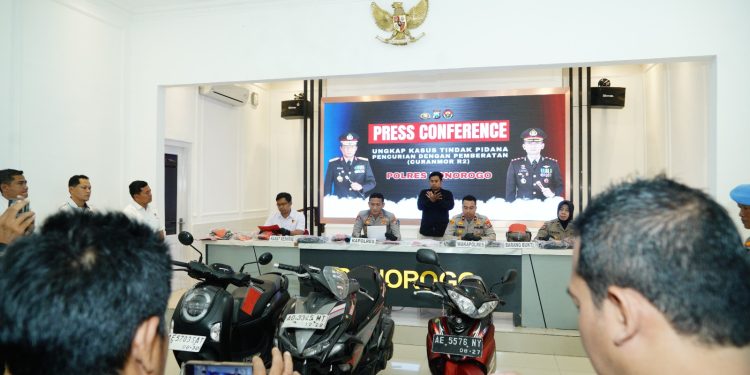 Polres Ponorogo Amankan Pasutri Tersangka Curanmor