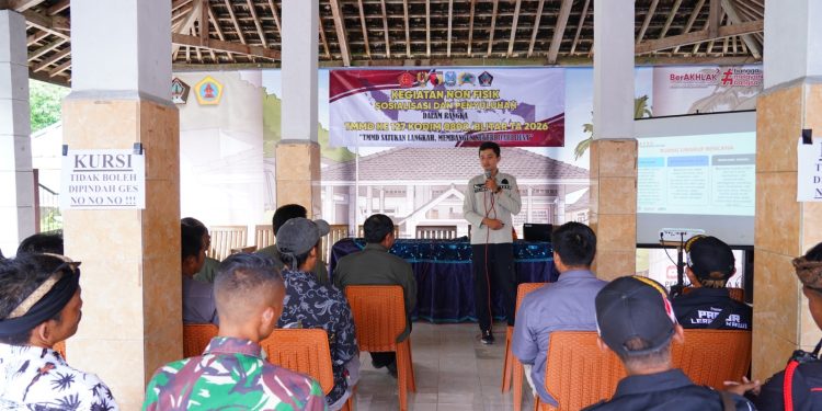 Penyuluhan Bencana Alam Warnai Kegiatan Non-Fisik TMMD Ke 127 Kodim 0808/Blitar