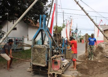 Sumur Bor TMMD di Dusun Templek Kediri Akhirnya Mengeluarkan Air Bersih