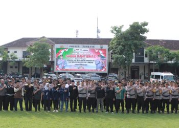 Perkuat Sinergitas, Polres Jombang Gelar Apel Akbar Sabuk Kamtibmas