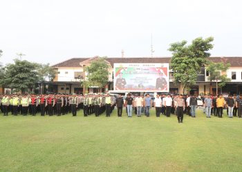 Polres Jombang Gelar Apel Pengamanan Pengesahan Warga Baru PSHT Parluh 2016