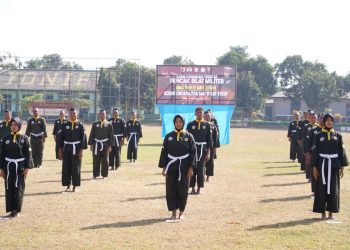 Asah Fisik Dan Mental Prajurit, Kodim 0808/Blitar Gelar Uji Kenaikan Tingkat Pencak Silat Militer