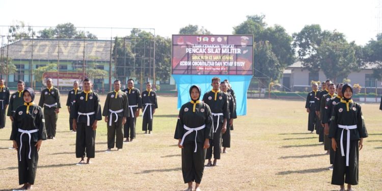Asah Fisik Dan Mental Prajurit, Kodim 0808/Blitar Gelar Uji Kenaikan Tingkat Pencak Silat Militer