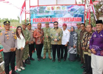 Kodim 0809/Kediri Ikuti Launching Nasional 3.365 Jembatan Garuda dan 3.000 Titik Air Bersih