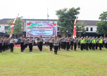 Apel Gelar Pasukan Pengamanan Muktamar NU ke-35 Digelar di Jombang