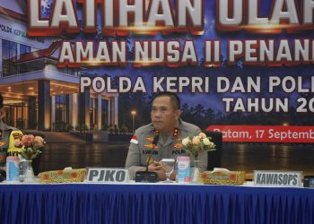 LATIHAN AMAN NUSA II, KAPOLDA KEPRI TEKANKAN KESIAPSIAGAAN HADAPI BENCANA DAN SITUASI KONTINGENSI